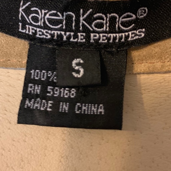 KAREN KANE LEATHER BLOUSE - SZ S ⭐ FANCY - Picture 6 of 8